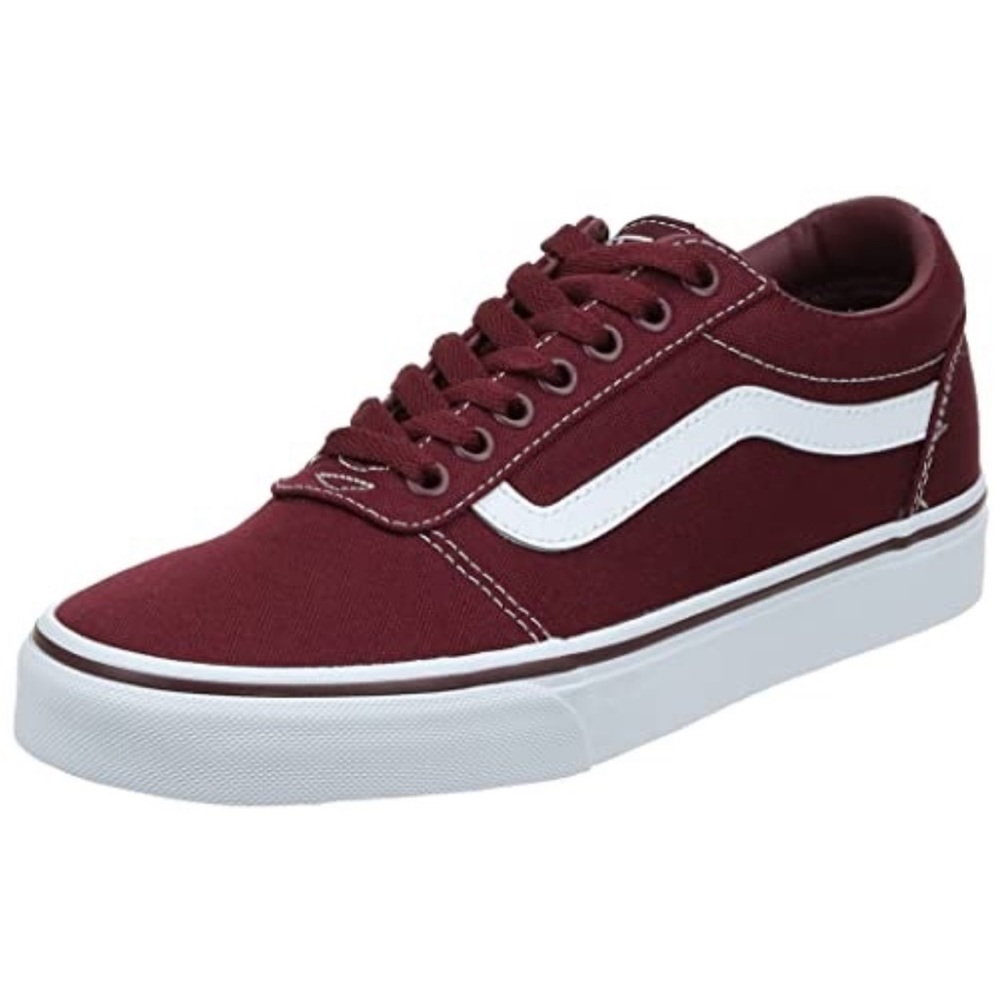 Burgundy Vans old skool shoes !